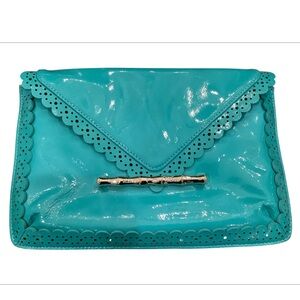 Elegant Elaine Turner Turquoise Clutch Bag
